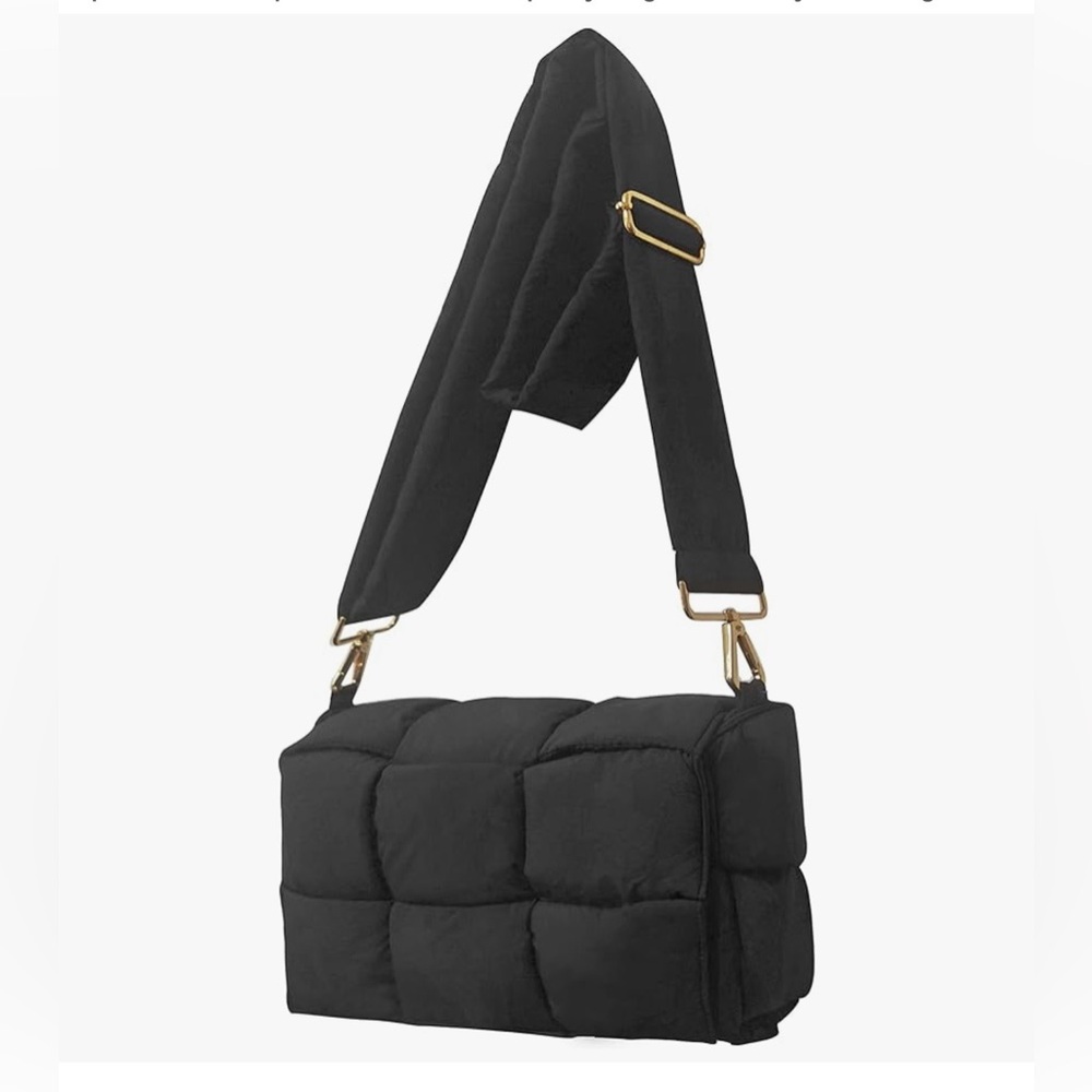 Black Quilted Crossbody Bag